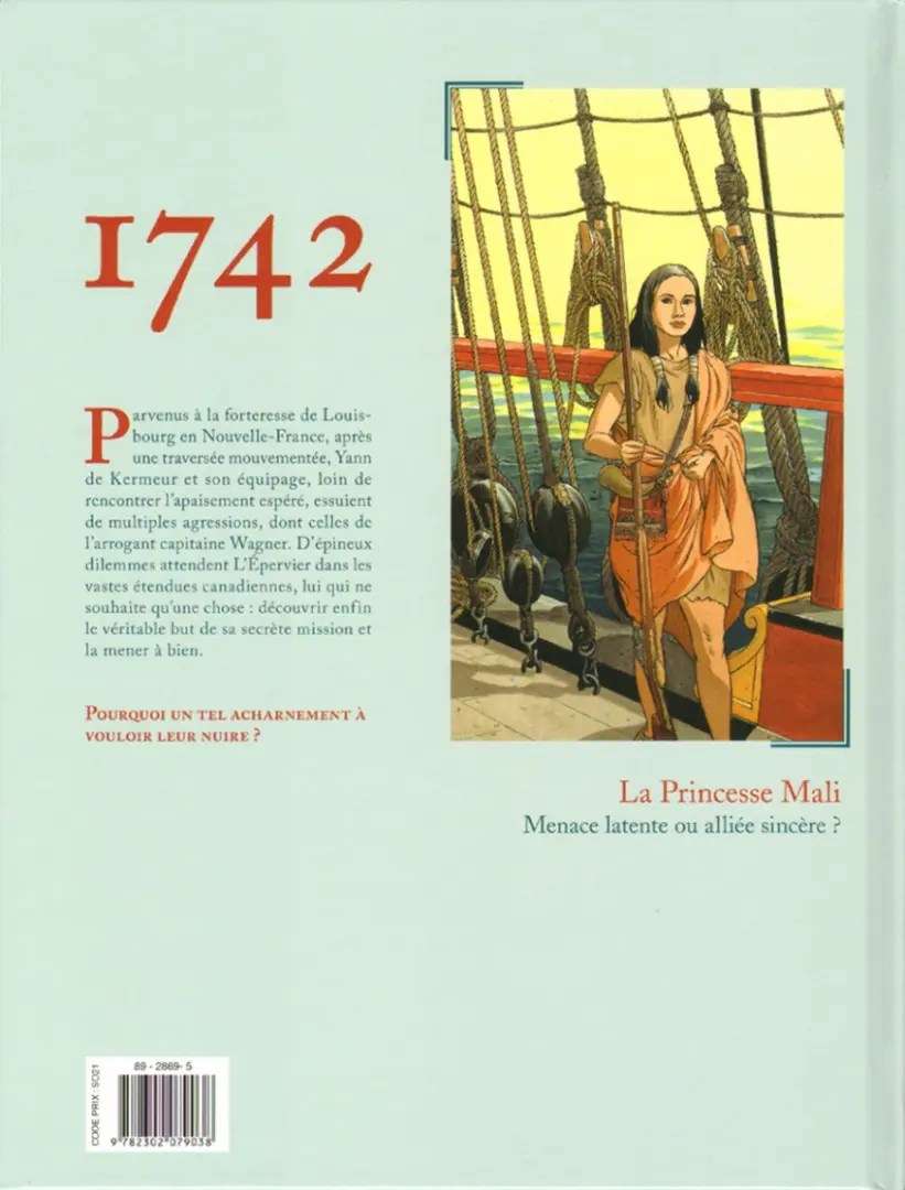 Verso de l'album L'Épervier Tome 10 La Princesse indienne
