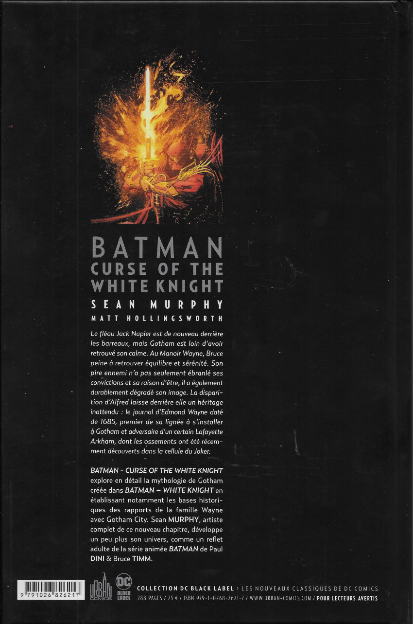 Verso de l'album Batman : White Knight 2