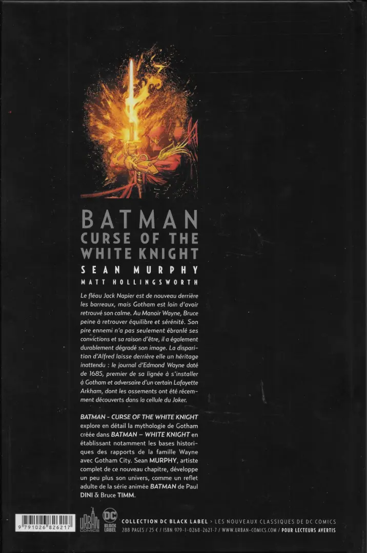Verso de l'album Batman : White Knight 2