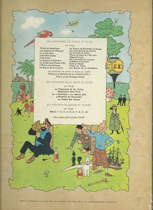 Verso de l'album Tintin Tome 17 On a marché sur la Lune