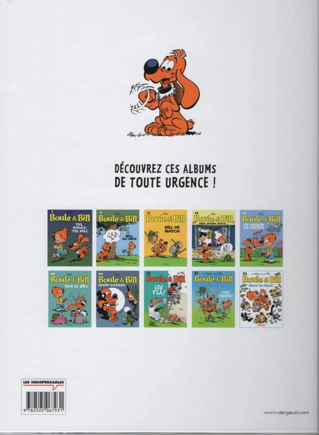 Verso de l'album Boule & Bill Tome 34 Un amour de cocker