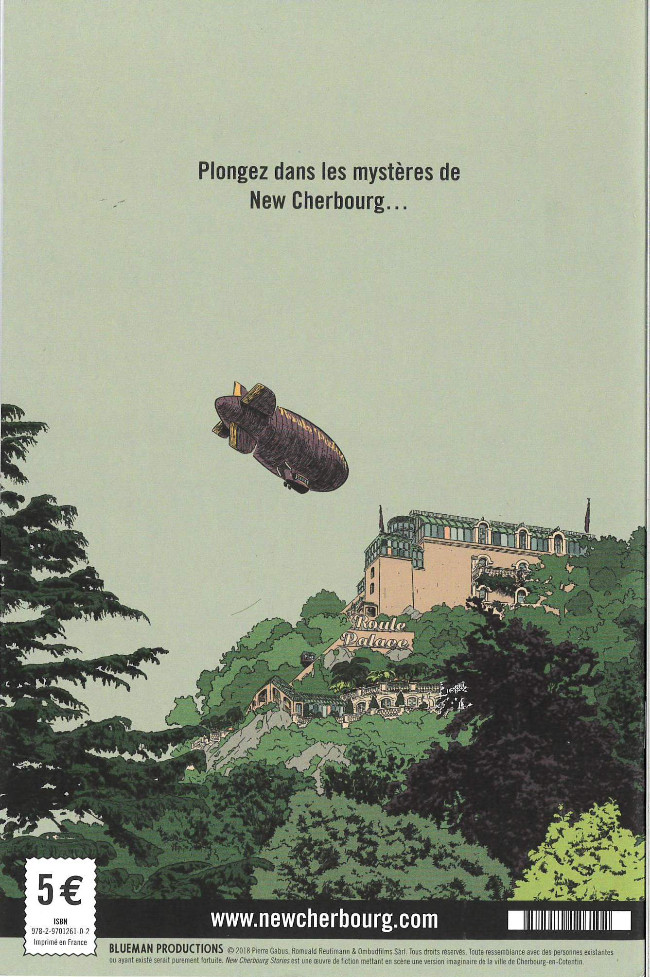 Verso de l'album New Cherbourg Stories Vol. 1 Coups de feu au Roule Palace !!