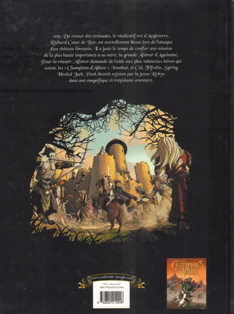 Verso de l'album Les Champions d'Albion Tome 1 Le Pacte de Stonehenge