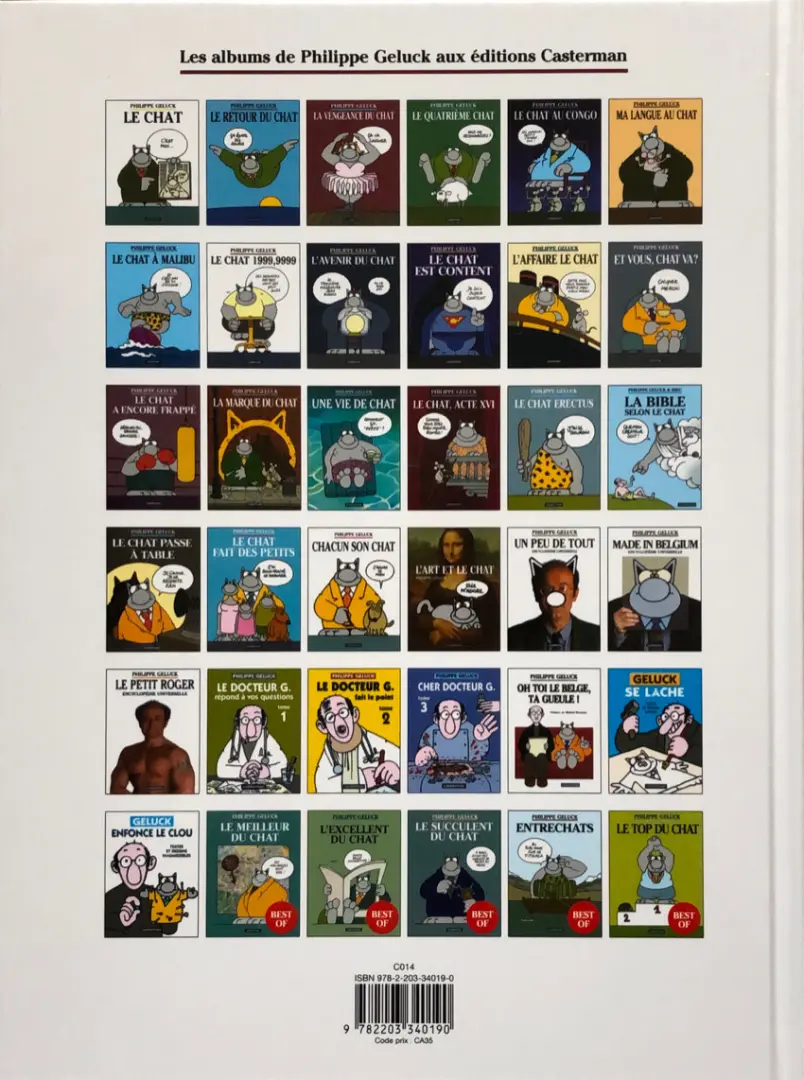 Verso de l'album Le Chat Tome 8 Le Chat 1999,999