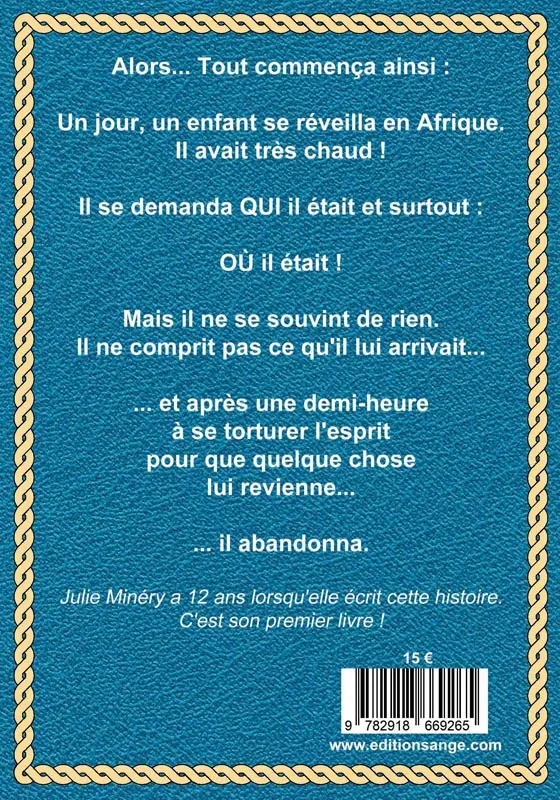 Verso de l'album Le chevalier des sables