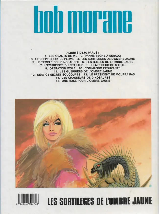 Verso de l'album Bob Morane Tome 23 Les sortilèges de l'Ombre Jaune