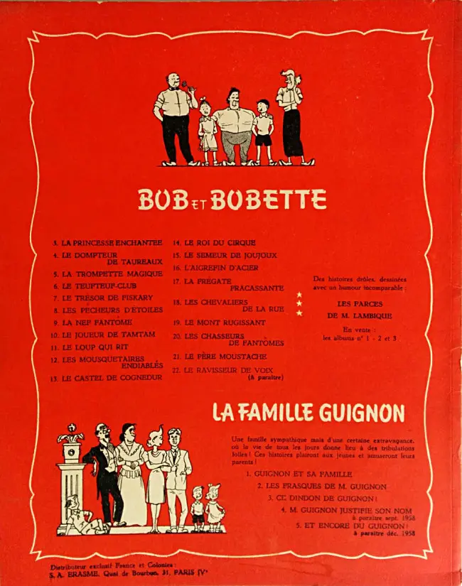 Verso de l'album Bob et Bobette Tome 17 La frégate fracassante