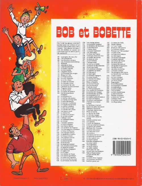 Verso de l'album Bob et Bobette Tome 132 Le dompteur de taureaux
