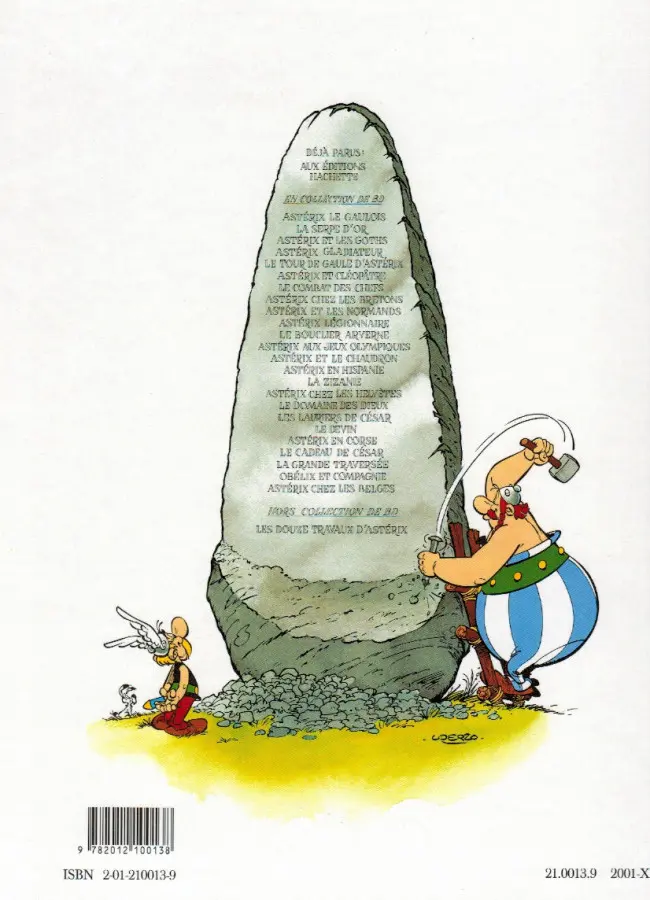 Verso de l'album Astérix Tome 13 Astérix et le chaudron