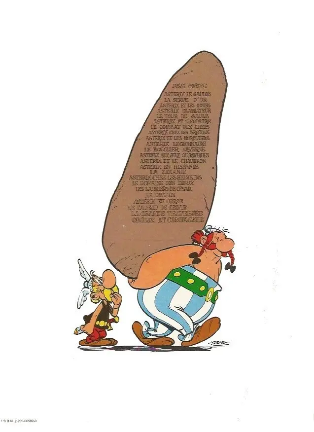 Verso de l'album Astérix Tome 17 Le domaine des dieux