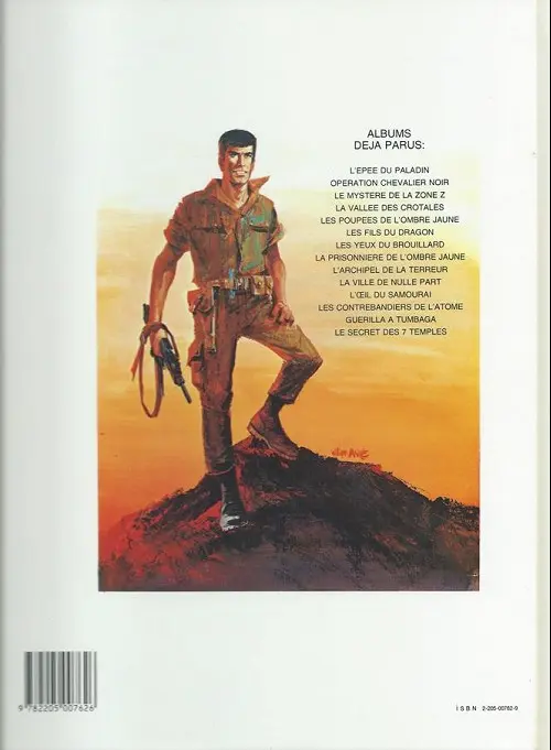 Verso de l'album Bob Morane Tome 18 Les contrebandiers de l'atome