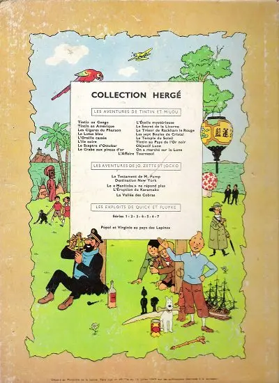 Verso de l'album Tintin Tome 17 On a marché sur la Lune