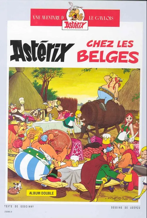 Verso de l'album Astérix Tomes 23 et 24 Obélix et compagnie / Astérix chez les Belges