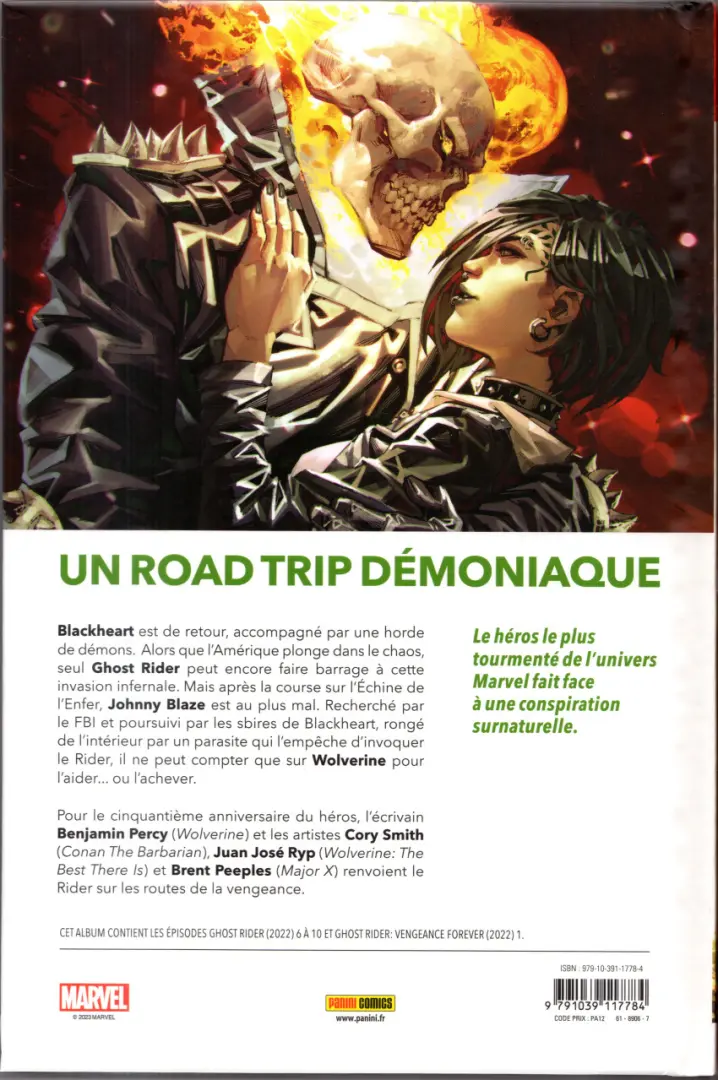 Verso de l'album Ghost Rider 2 L'exorcisme de Johnny Blaze