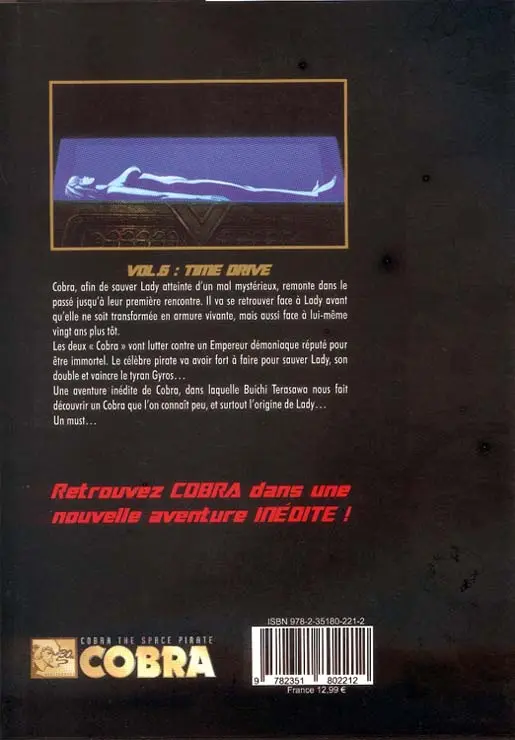 Verso de l'album Cobra - The Space Pirate Vol. 6 Time Drive