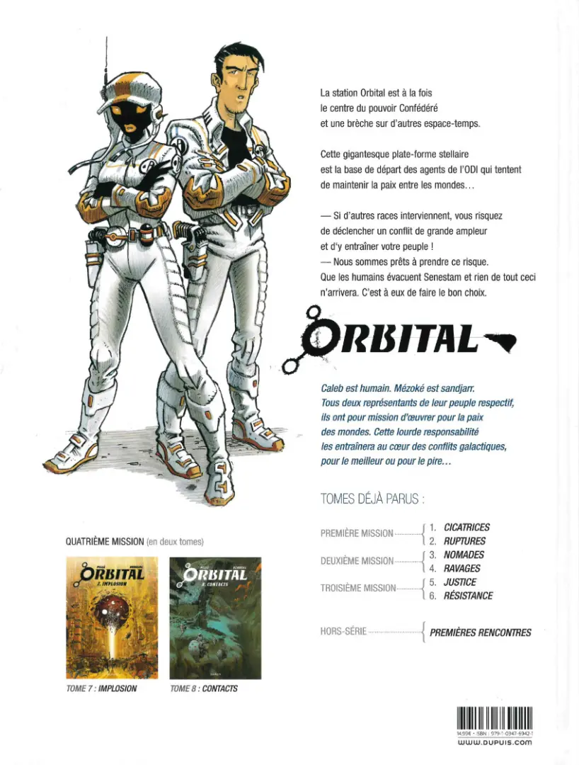 Verso de l'album Orbital Tome 2 Ruptures