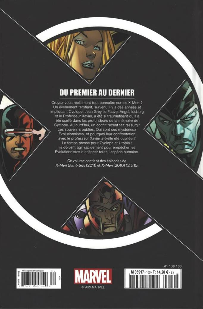 Verso de l'album X-Men - La Collection Mutante Tome 100 Du premier au dernier