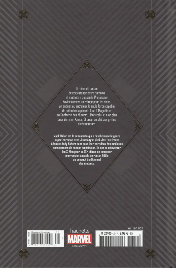 Verso de l'album Marvel Ultimate 2 X-Men - L'Homme de demain