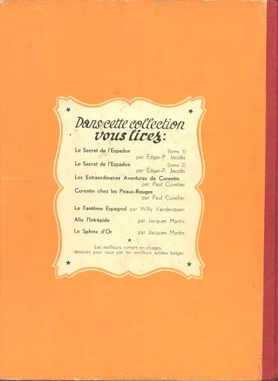 Verso de l'album Corentin Tome 2 Les nouvelles aventures de Corentin
