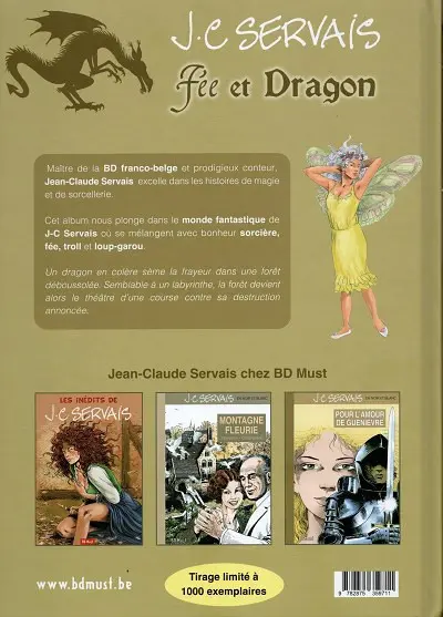 Verso de l'album Fée et dragon