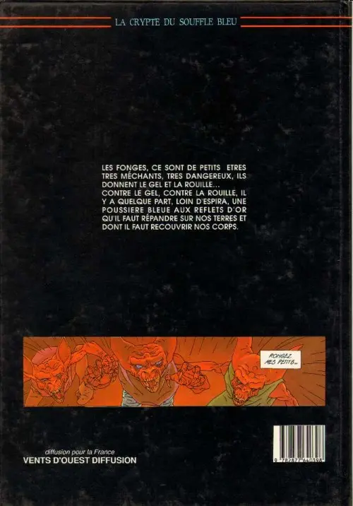 Verso de l'album La Crypte du souffle bleu Tome 1 Le pays rouillé