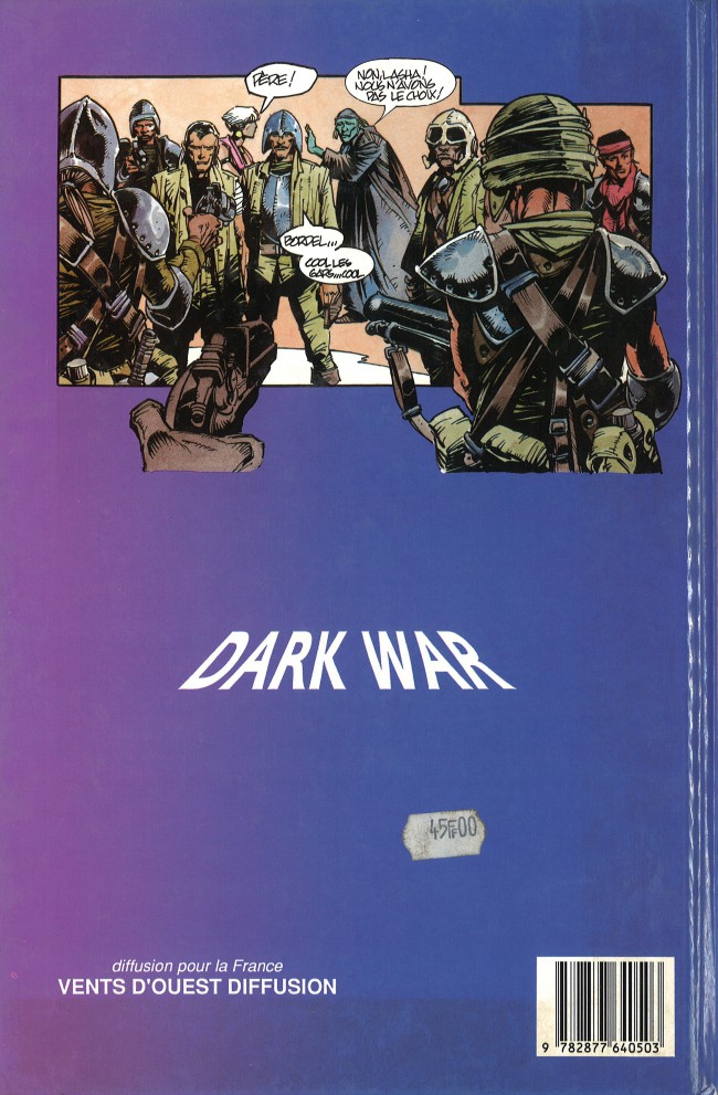 Verso de l'album Dark War Tome 1 Les guerriers de lumière