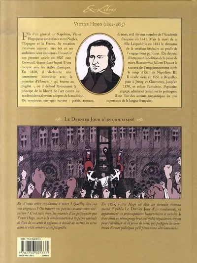 Verso de l'album Le Dernier jour d'un condamné