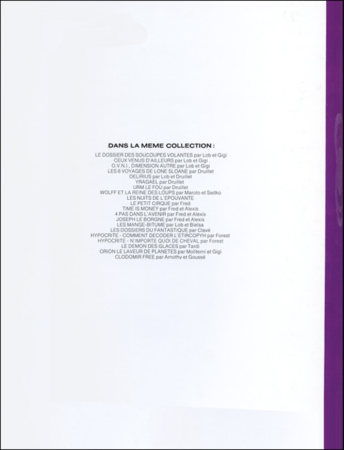 Verso de l'album Le Dossier des soucoupes volantes Tome 3 O.V.N.I. Dimension autre