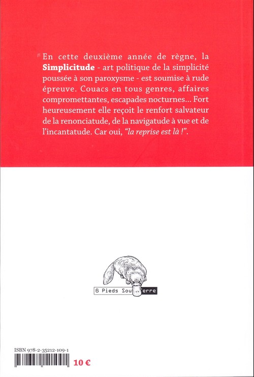 Verso de l'album En toute simplicitude - Chroniques Franco-Hollandaises An II
