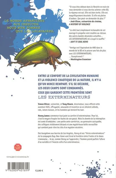 Verso de l'album Les Exterminateurs Bug brothers