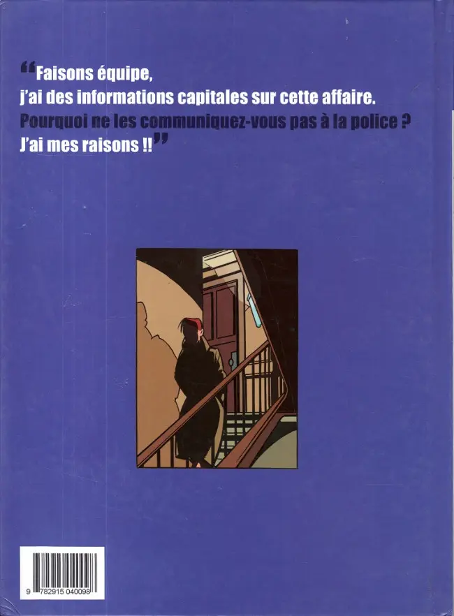 Verso de l'album Une aventure de Fred et Léa Micmac à Anvers
