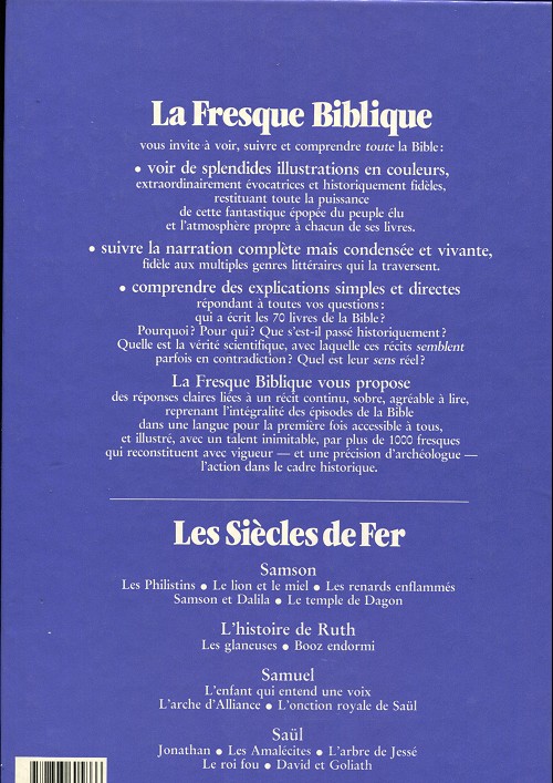 Verso de l'album La fresque biblique Tome 4 Les Siècles de Fer