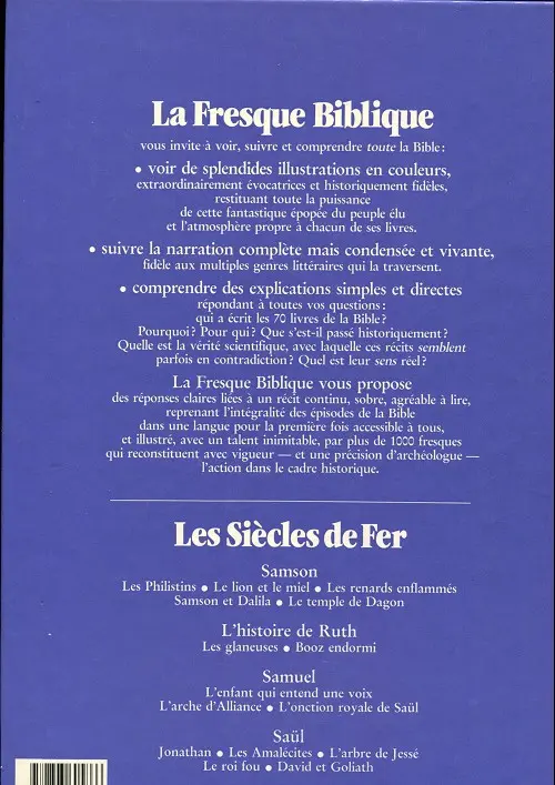 Verso de l'album La fresque biblique Tome 4 Les Siècles de Fer