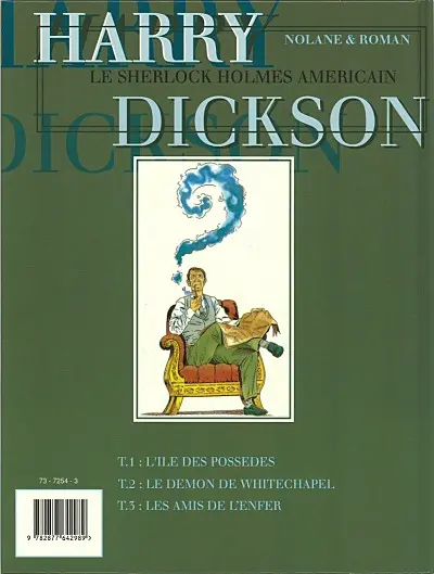 Verso de l'album Harry Dickson Tome 3 Les amis de l'enfer