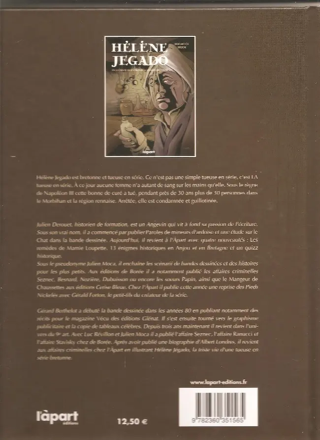 Verso de l'album Hélène Jegado