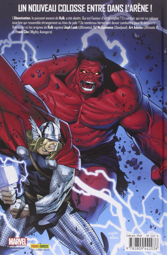 Verso de l'album Hulk Tome 1 Qui est le Hulk Rouge?