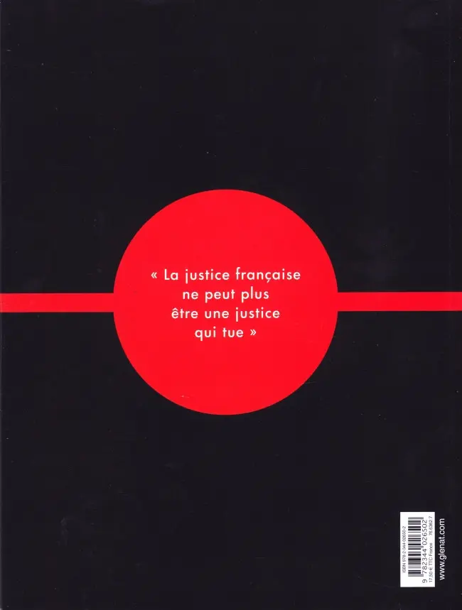 Verso de l'album L'Abolition Le combat de Robert Badinter