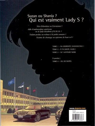 Verso de l'album Lady S. Tome 3 59° Latitude Nord
