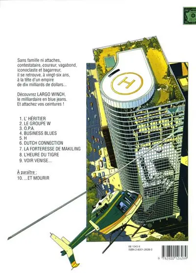 Verso de l'album Largo Winch Tome 9 Voir Venise ...