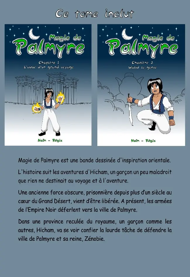 Verso de l'album Magie de Palmyre Tome 1
