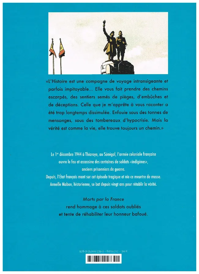 Verso de l'album Morts par la France Thiaroye - 1944