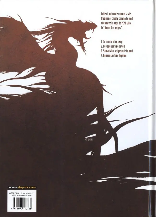 Verso de l'album Péma Ling Tome 4 Naissance d'une légende