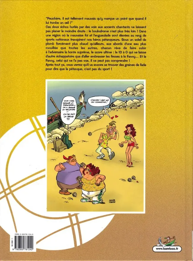 Verso de l'album Les Pétanqueurs Tome 1 Fan de chichourle !
