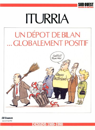 Couverture de l'album Iturria - Dessins Sud-Ouest Dessins 1989-1990 - Un dépot de bilan... globalement positif