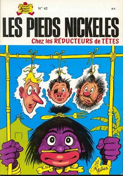 Couverture de l'album Les Pieds Nickelés Tome 42 Les Pieds Nickelés chez les réducteurs de têtes