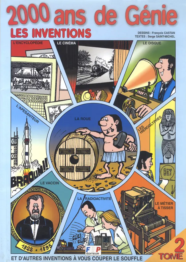 Couverture de l'album 2000 ans de Génie 2 Les inventions