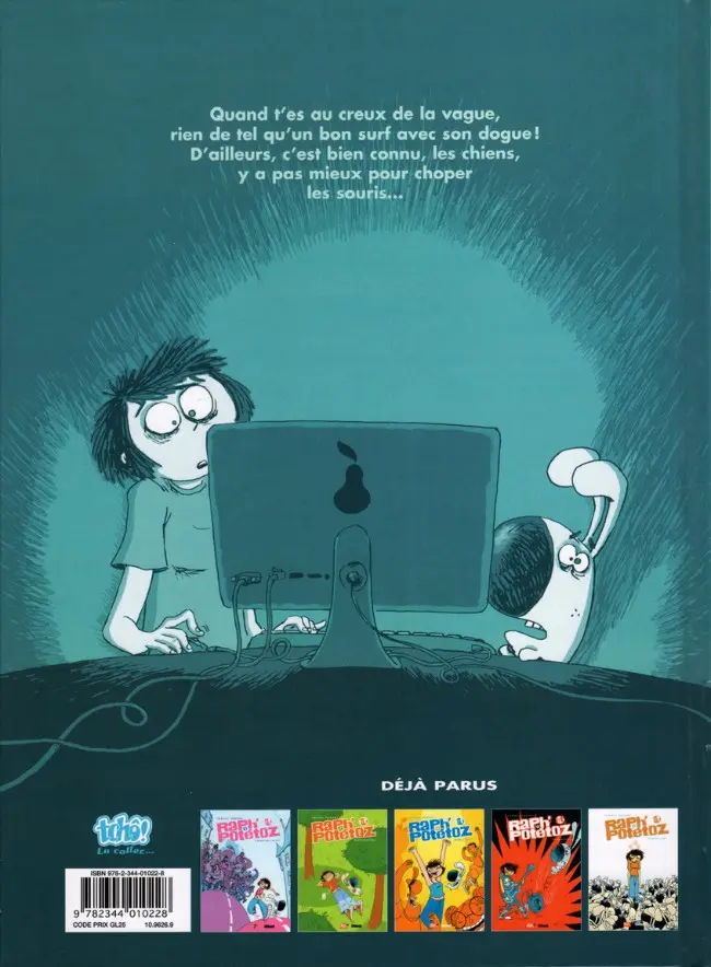 Verso de l'album Raph' et Potétoz Tome 6 Écran total