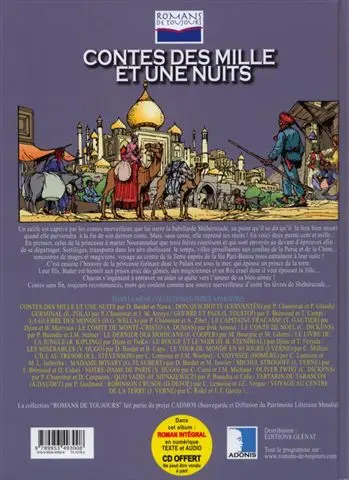 Verso de l'album Romans de toujours Contes des mille et une nuits