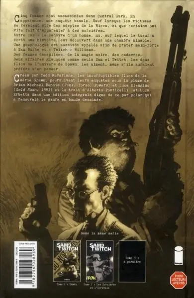 Verso de l'album Sam and Twitch / Sam & Twitch Delcourt Tome 2 Les Sorcières et l'écrivain