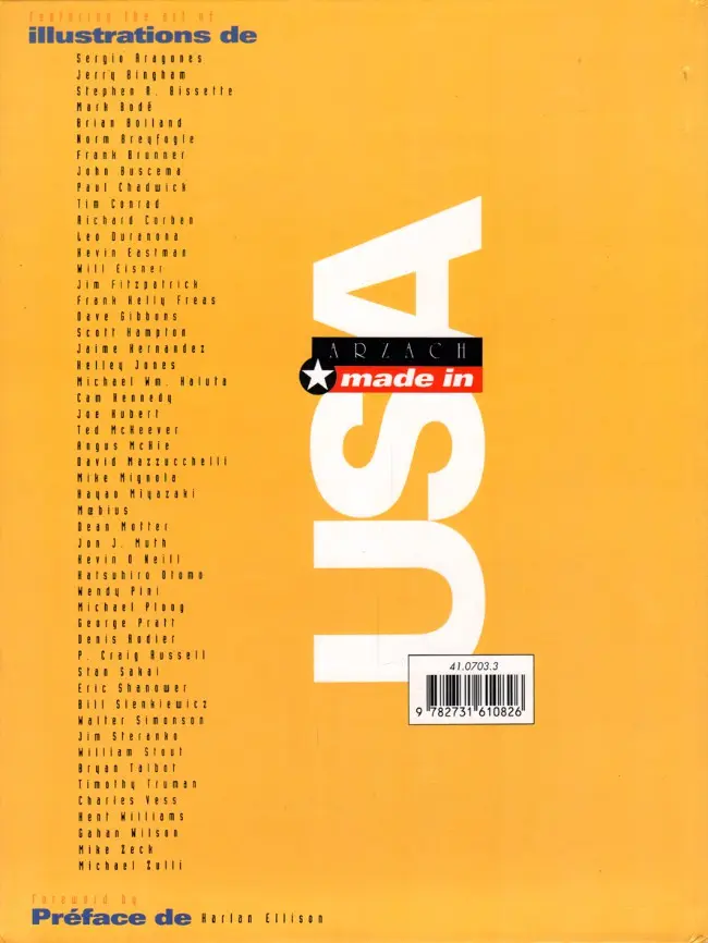 Verso de l'album Arzach Made in USA